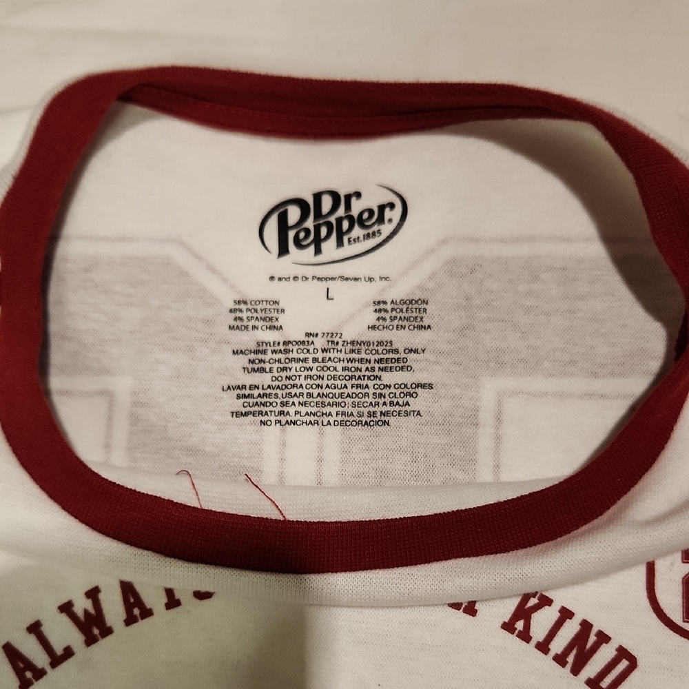 Dr Pepper | T Shirt Dr Pepper | Sz Lrg - Picture 2 of 6